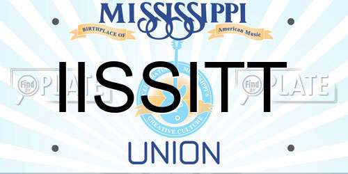 IISSITT Mississippi License Plate