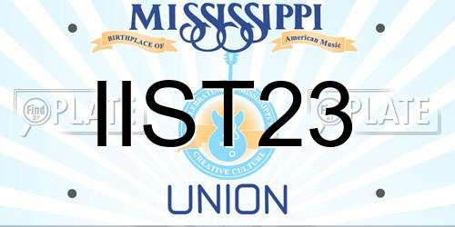 IIST23 Mississippi License Plate
