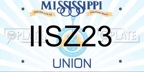 IISZ23 Mississippi License Plate