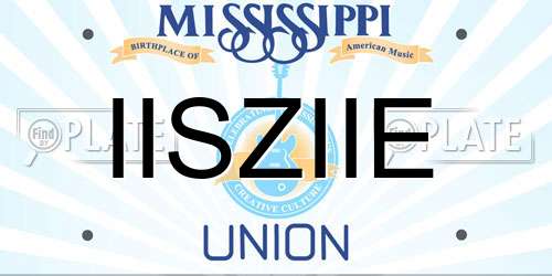 IISZIIE Mississippi License Plate