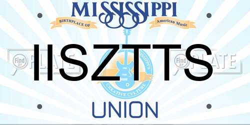 IISZTTS Mississippi License Plate