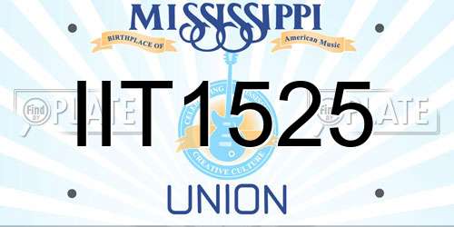IIT1525 Mississippi License Plate