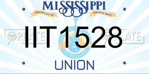 IIT1528 Mississippi License Plate