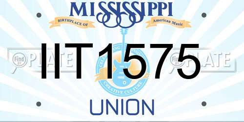 IIT1575 Mississippi License Plate