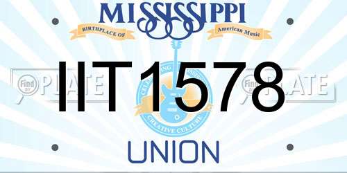 IIT1578 Mississippi License Plate