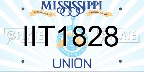 IIT1828 Mississippi License Plate
