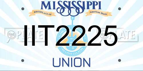 IIT2225 Mississippi License Plate