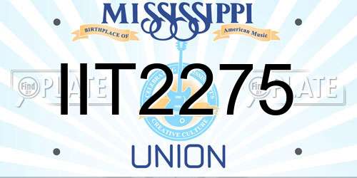 IIT2275 Mississippi License Plate