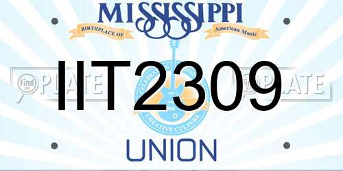 IIT2309 Mississippi License Plate