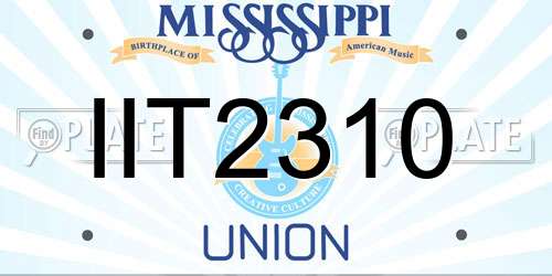 IIT2310 Mississippi License Plate