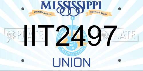 IIT2497 Mississippi License Plate