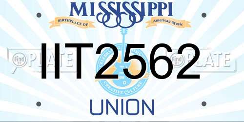 IIT2562 Mississippi License Plate
