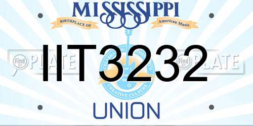 IIT3232 Mississippi License Plate