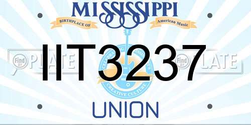IIT3237 Mississippi License Plate