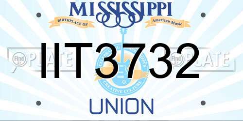 IIT3732 Mississippi License Plate