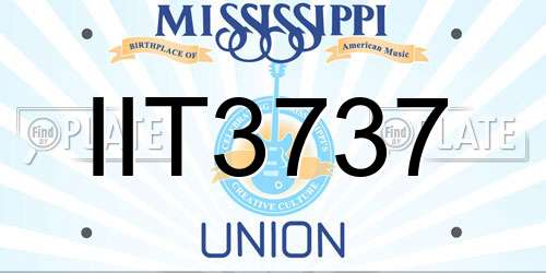 IIT3737 Mississippi License Plate