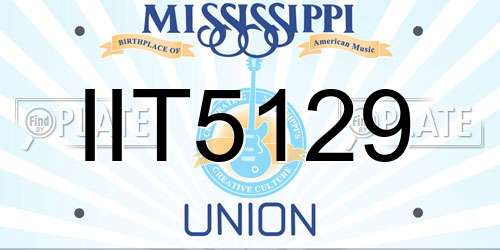 IIT5129 Mississippi License Plate