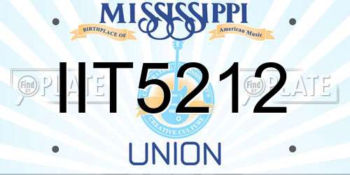 IIT5212 Mississippi License Plate