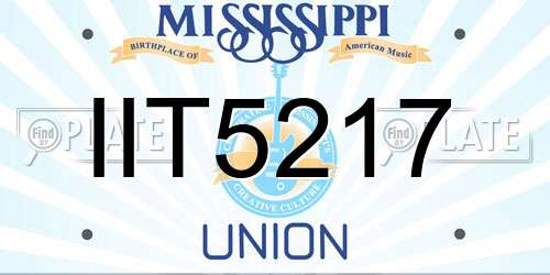 IIT5217 Mississippi License Plate