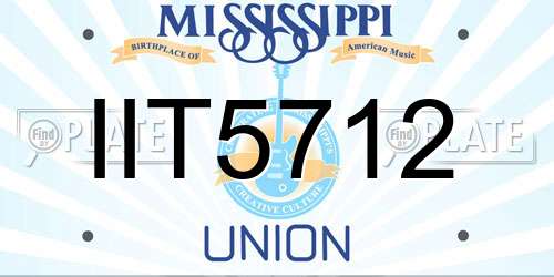 IIT5712 Mississippi License Plate