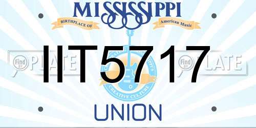 IIT5717 Mississippi License Plate