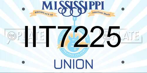 IIT7225 Mississippi License Plate