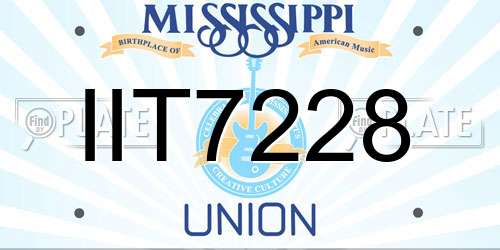 IIT7228 Mississippi License Plate