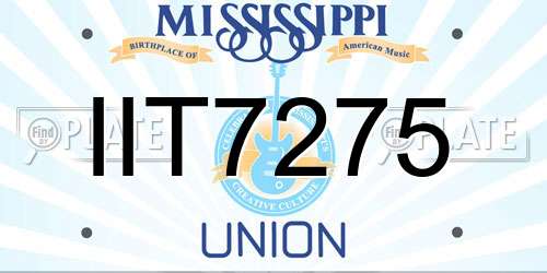 IIT7275 Mississippi License Plate