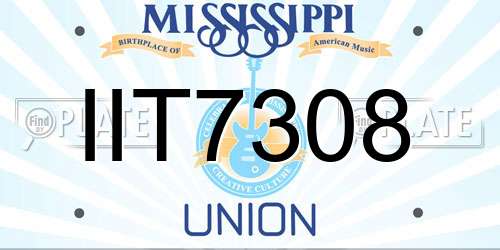 IIT7308 Mississippi License Plate