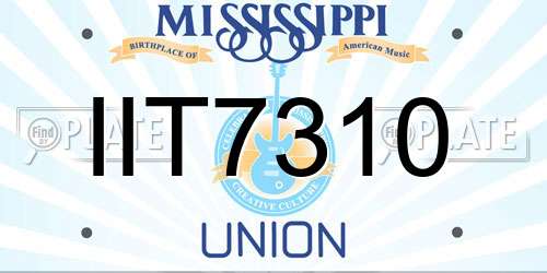 IIT7310 Mississippi License Plate