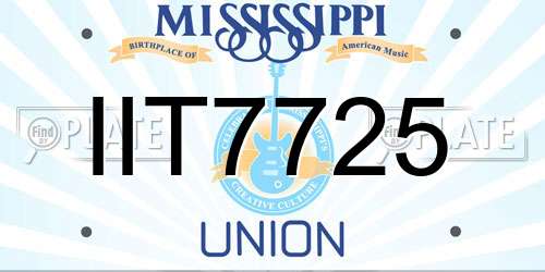 IIT7725 Mississippi License Plate