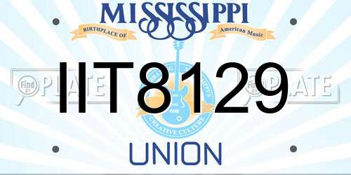 IIT8129 Mississippi License Plate