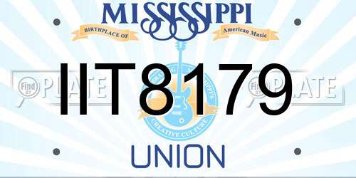 IIT8179 Mississippi License Plate