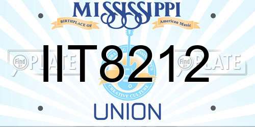 IIT8212 Mississippi License Plate