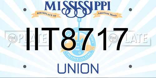 IIT8717 Mississippi License Plate