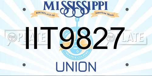 IIT9827 Mississippi License Plate