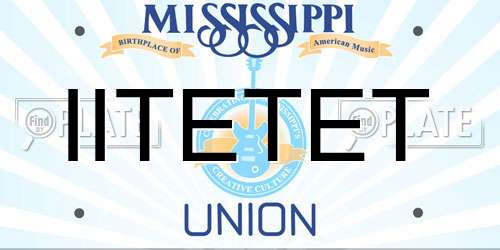 IITETET Mississippi License Plate