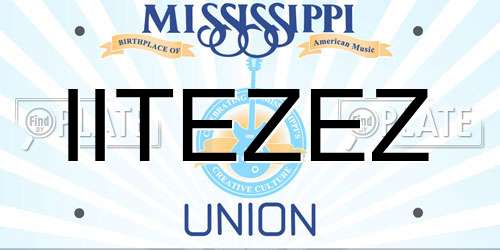 IITEZEZ Mississippi License Plate