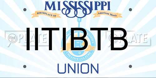 IITIBTB Mississippi License Plate
