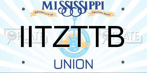 IITZTTB Mississippi License Plate