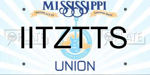 IITZTTS Mississippi License Plate