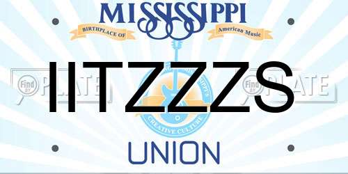 IITZZZS Mississippi License Plate