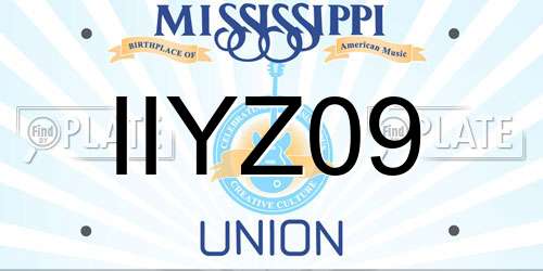 IIYZ09 Mississippi License Plate