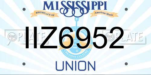 IIZ6952 Mississippi License Plate