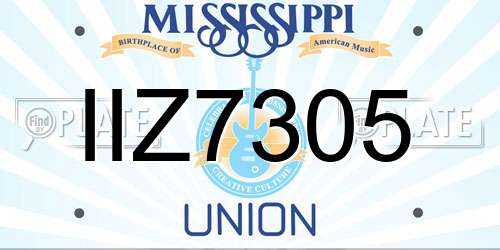 IIZ7305 Mississippi License Plate