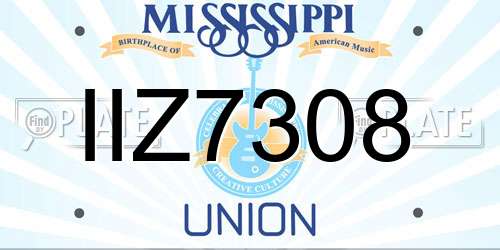 IIZ7308 Mississippi License Plate