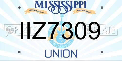 IIZ7309 Mississippi License Plate