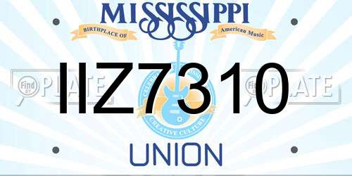 IIZ7310 Mississippi License Plate