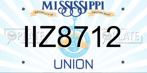 IIZ8712 Mississippi License Plate