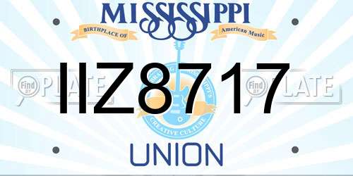 IIZ8717 Mississippi License Plate